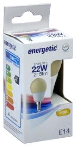 Bala LED energética E14 2,9-22W 2400K llama - 2710240