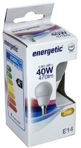 Bala LED energética E14 4,9-40W 2700K mate - 2710222