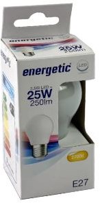 LED energetico bullet E27 2.1-25W 2700K filamento opaco - 2720650