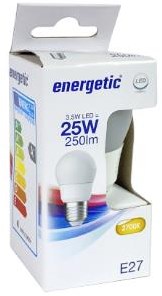 Bala LED energética E27 2,9-25W 2700K mate - 2710262