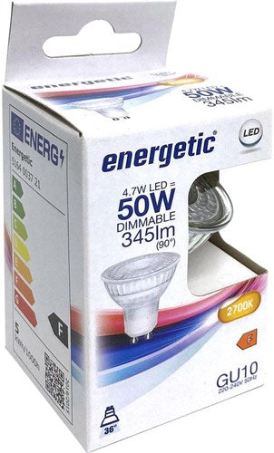 Foco LED energético gu10 4,7-50w 2700k regulable - 2730120