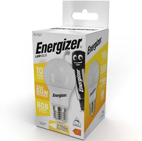Energizer LED gls e27 8.8-60w 2700k mate regulable - 2603210