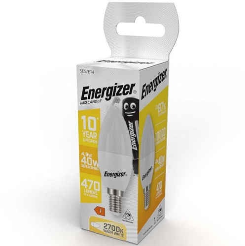 Candela LED Energizer E14 4.9-40W 2700K opaca - 2601010