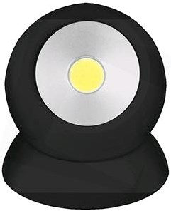 Lampada da parete Entac LED con magnete nero 1w 3xaaa - 5700420