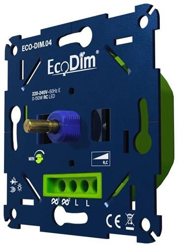 Dimmer led enzo ecodim 0-150w corte de fase - empotrable - eco-dim.04 - 4355410