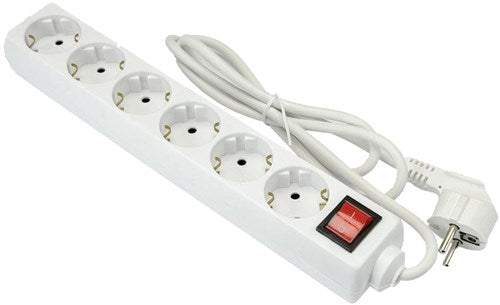 Enzo entac tcd ra cavo 5 metri 6 vie con interruttore bianco 6872013