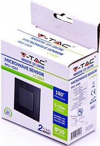 Enzo goobay detector de movimiento empotrable en pared negro 3900320