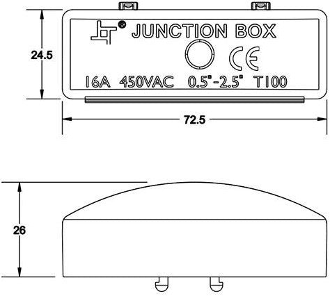 Giunto per cavo Enzo | ip20 nero con connettore 2 pin - 4016560