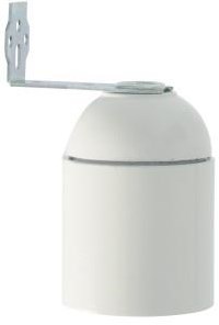 Portalámparas Enzo e27 con soporte blanco 6042740