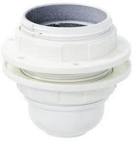 Portalampada Enzo e27 bianco con 2 anelli 6043180