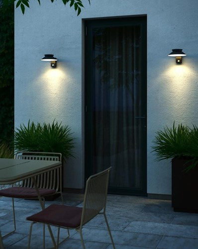 Aplique solar LED Enzo | justina 5w 3000k negro ip44 - 4802824