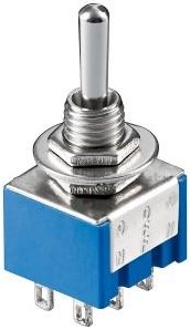 Enzo mini interruptor basculante 2p on-off-on cromado 7495325