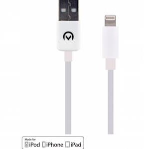 Enzo movilize apple lightning cable de carga usb 1,0 metro blanco - 9540010