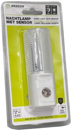 Luz nocturna Enzo con sensor LD 3LED 5651151