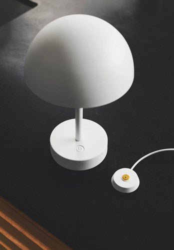 Lámpara de mesa recargable Enzo | ellen to-go 25cm blanco - 4808195