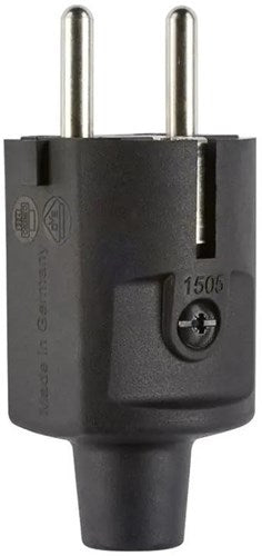 Enzo randaarde stekker | met tule | zwart - 6141200
