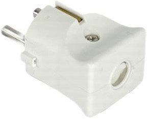 Enzo randaarde stekker polar-wit kopp 6141021