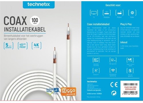 Cavo coassiale Enzo Technetics 100 m negozio 4 g - 2076040