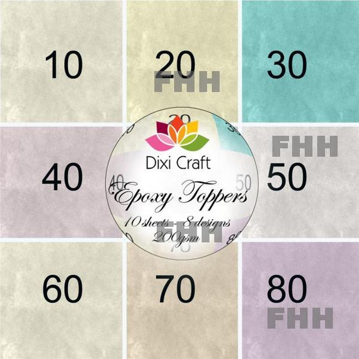 Dixi craft • toppers epossidici 10pz