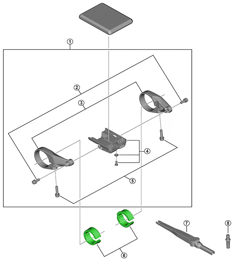 Adattatore Shimano 25mm SC-E6010 (2)