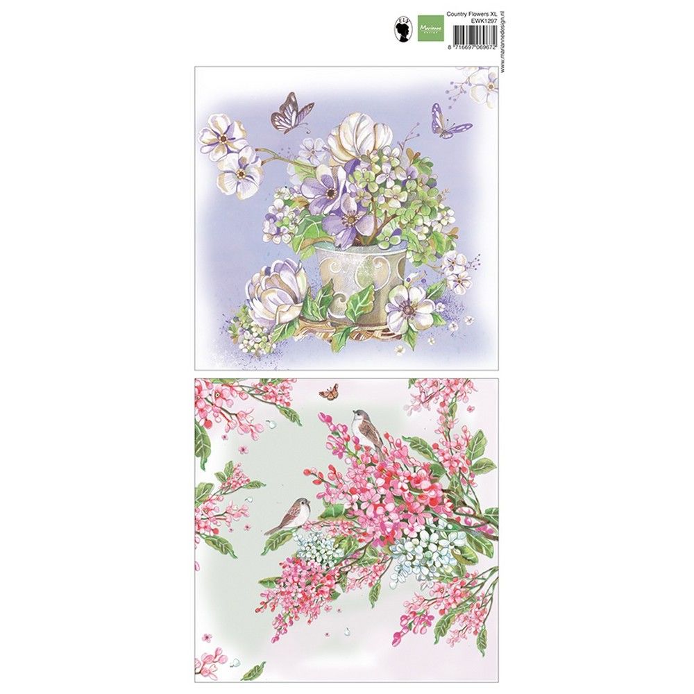 Marianne design • hoja cortada flores campestres xl