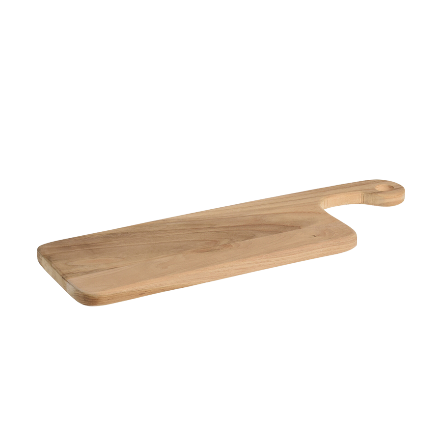 Excelente bandeja para servir artículos para el hogar de teca 40x13x1,3cm
