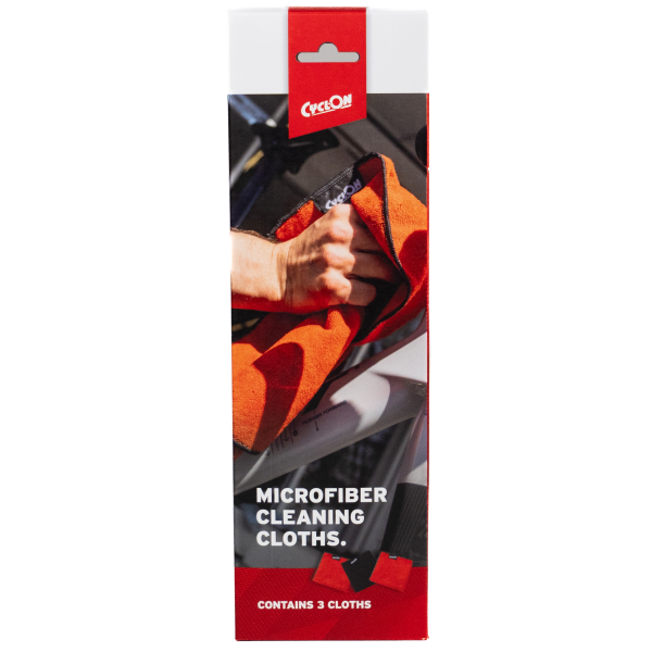 Cyclon schoonmaakdoek set twee kleuren - rood zwart