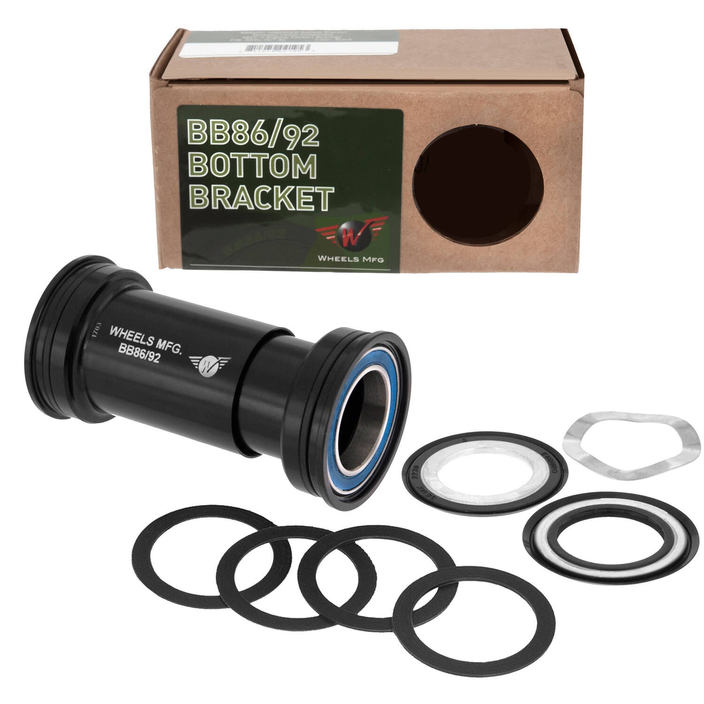 Ruote ruote produttrici di ruote mfg staffa inferiore pressfit bb86 92 sram abec 3 nero