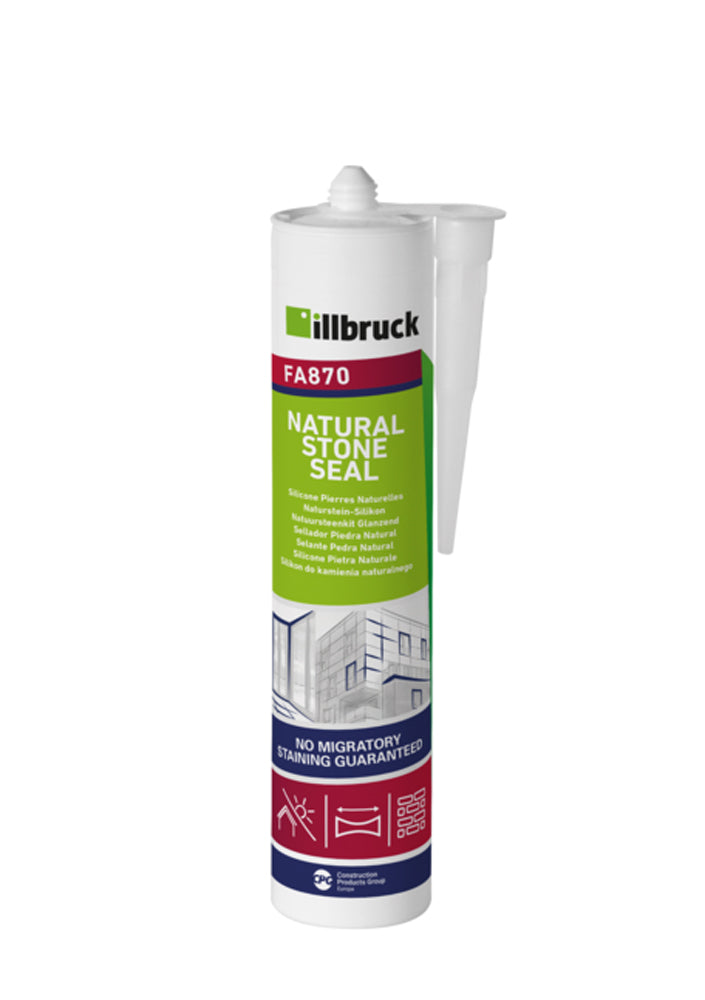 Illbruck fa870 kit de piedra natural blanco brillante cartucho de 310 ml - fa870378736