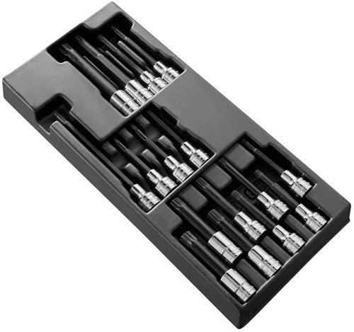 Modulo Facom 16 prese 1 2 con inserti lunghi da 1 pezzo - mod.shpb - mod.shpb