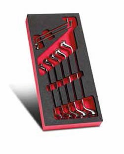 Mod Facom con 7 llaves estrella empotradas de 6-19mm