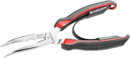 Alicates Facom con bocas curvas, revestidos 20cm