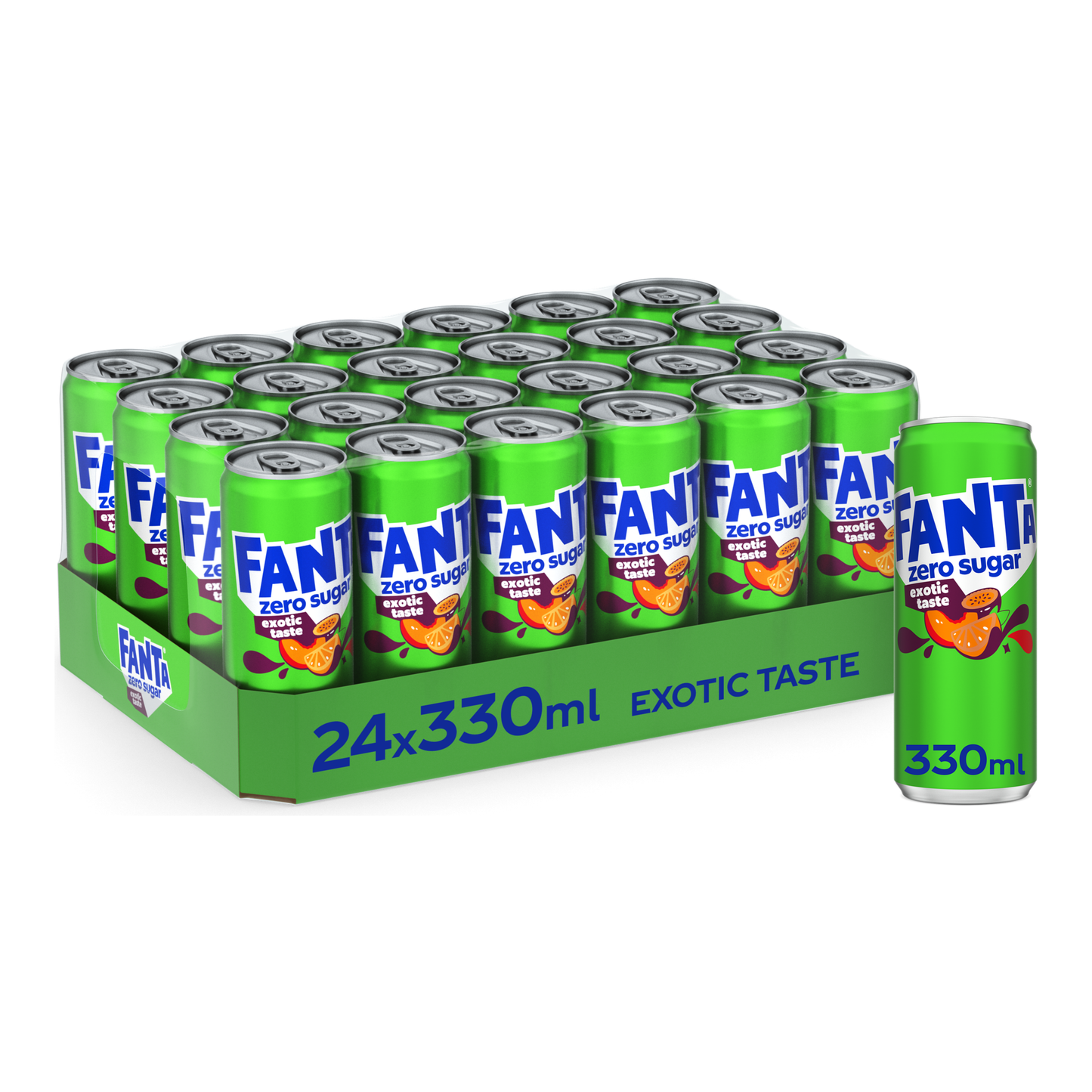 Fanta exótica sin azúcar lata (24x 33cl)