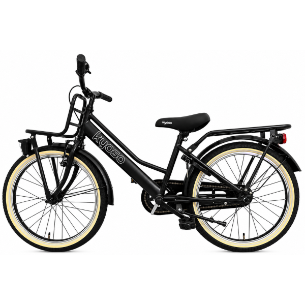 Bicicleta para niños Kyoso Blossom Classic 20 pulgadas con buje de freno - negro mate rosa
