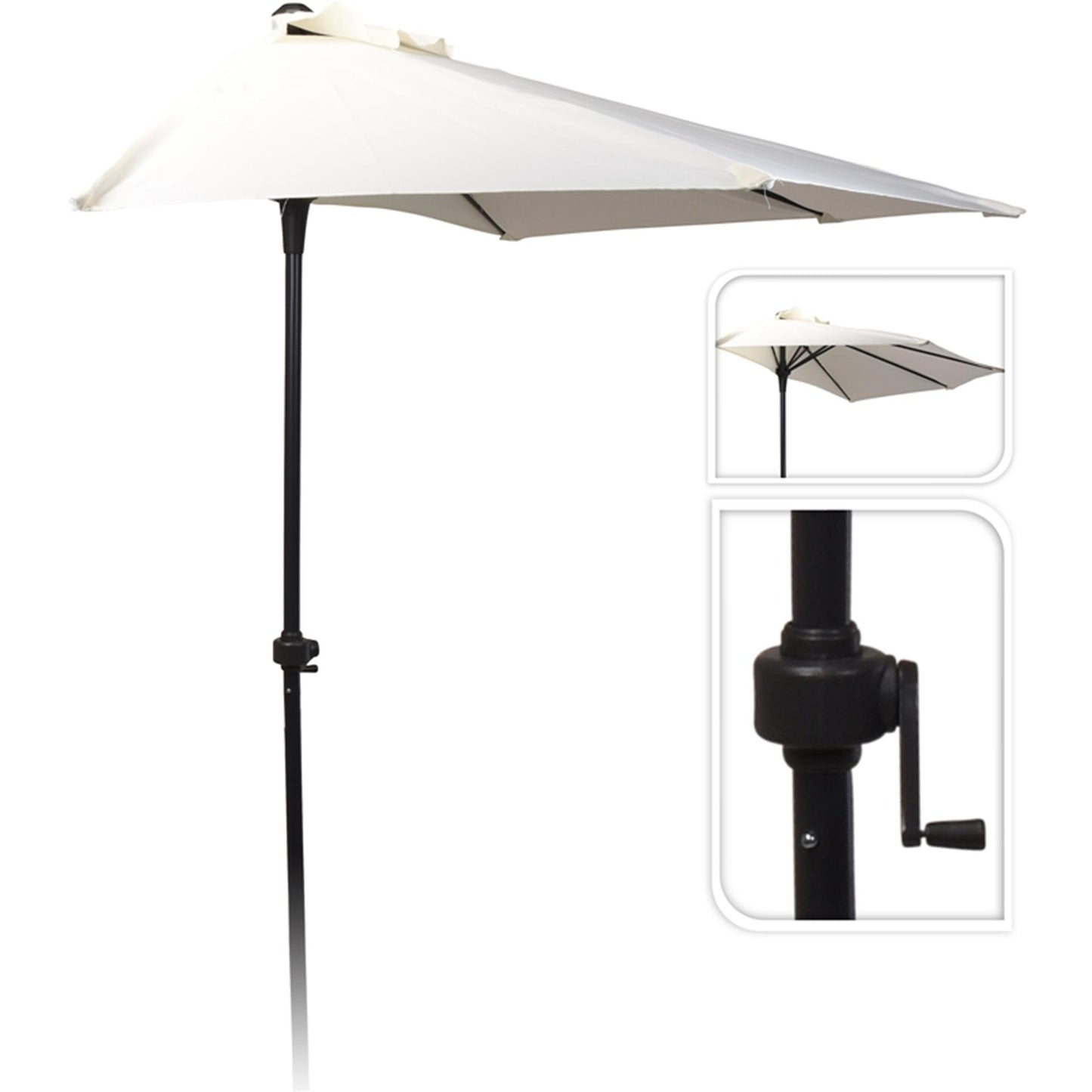 Sombrilla de jardín Pro semicircular ø250cm