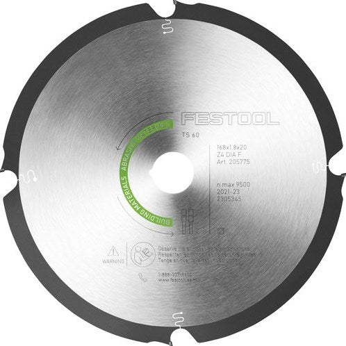Accessori Festool lama sega circolare diamantata dia 168x1,8x20 f4 materiali abrasivi - 205769