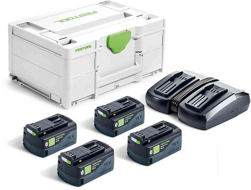 Festool 577709 | energie-set 18v in systainer³ sys3 m 187 (4x 5.0ah accu + tcl 6 duo snellader) - 577709