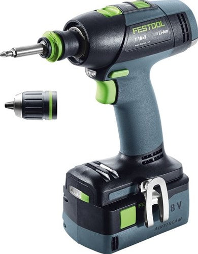 Taladro inalámbrico Festool t 18+3 hpc 4.0 i-plus | iones de litio 4.0ah - 576446