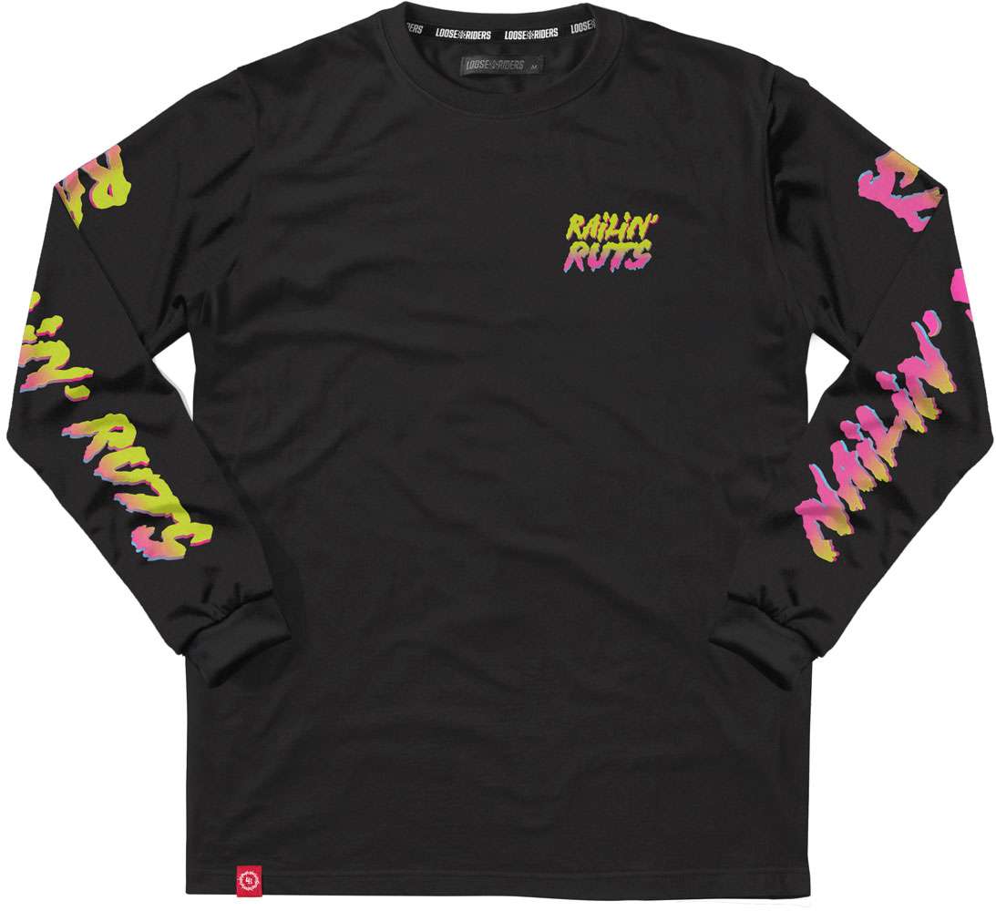 Riders sciolti che ringhiano solchi: maglietta tecnica a maniche lunghe