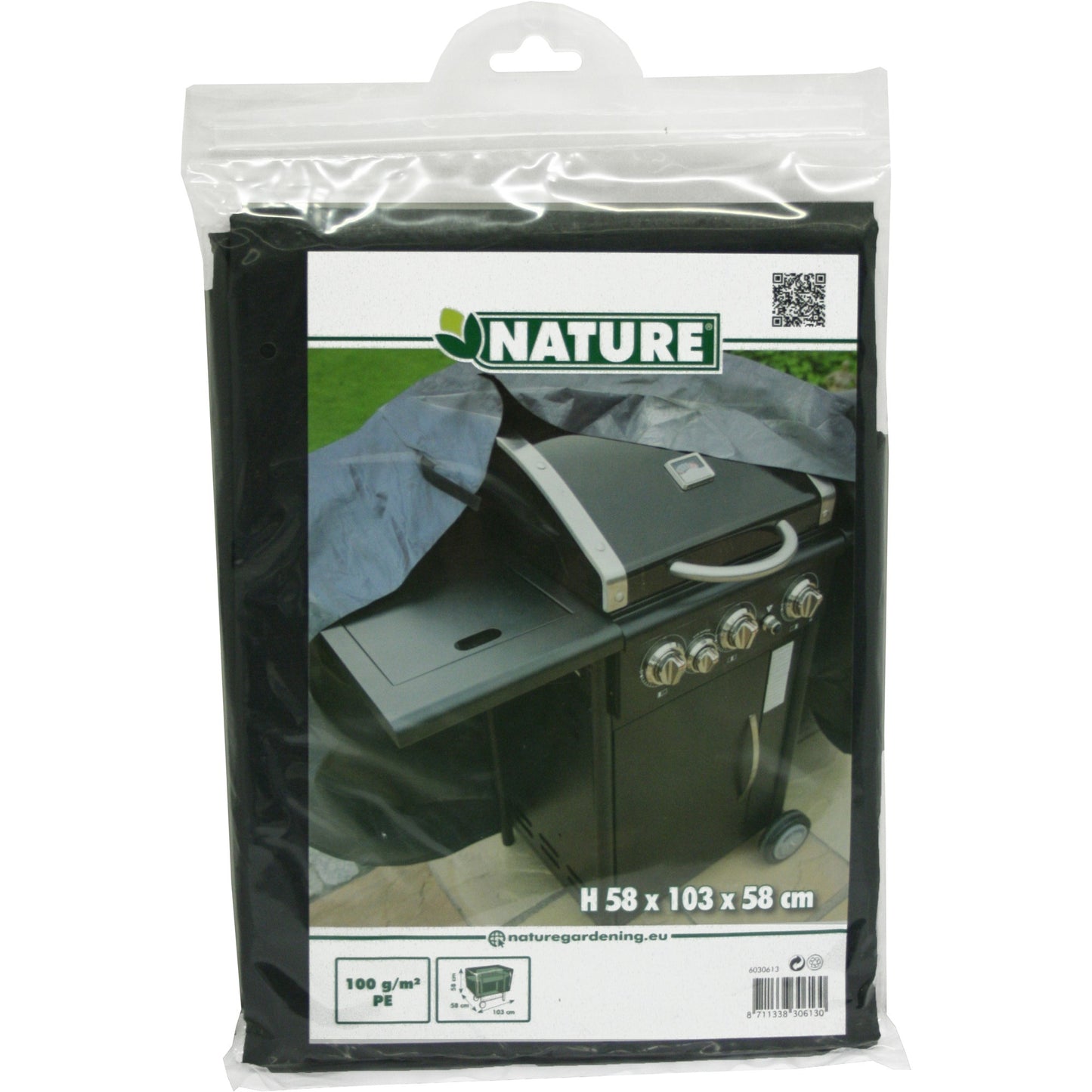 Nature beschermhoes voor kolenbarbecue afdekking (grijs)