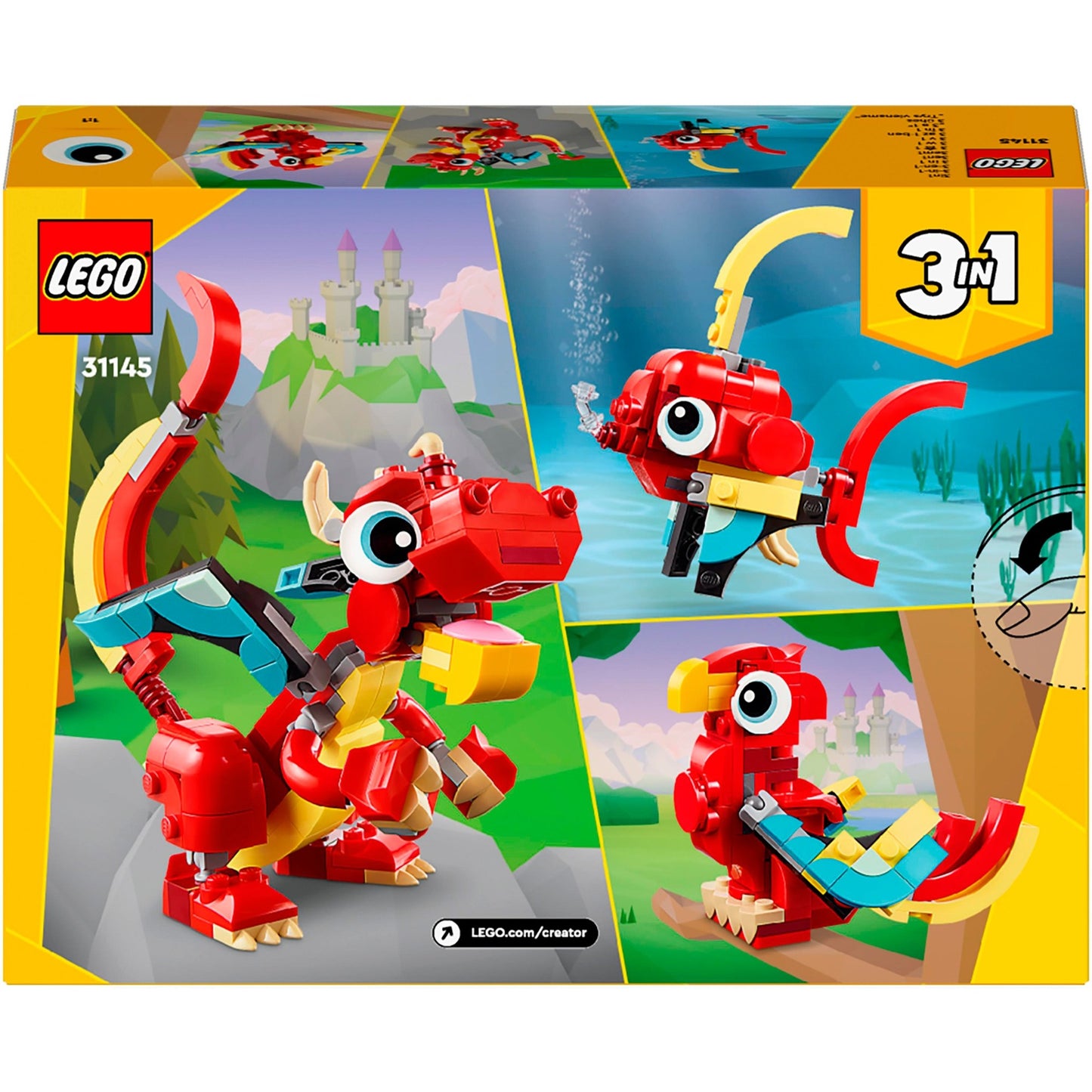 Lego LEGO Creator 31145 Drago Rosso