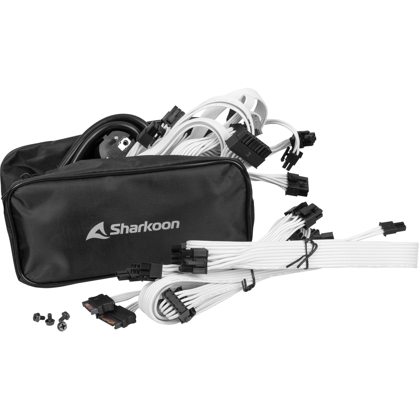 Sharkoon rebel p30 gold white modulaire 1000 watt voeding (wit, 1x 12vhpwr, 4x pcie)