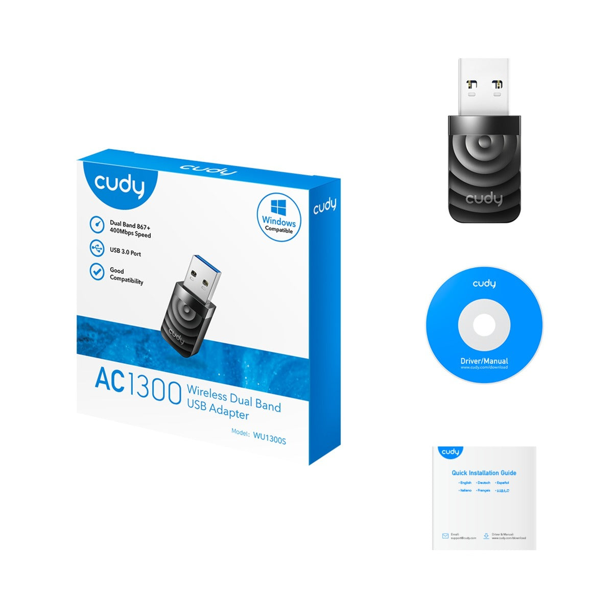 Adattatore USB CUDY AC1300 Wi-Fi