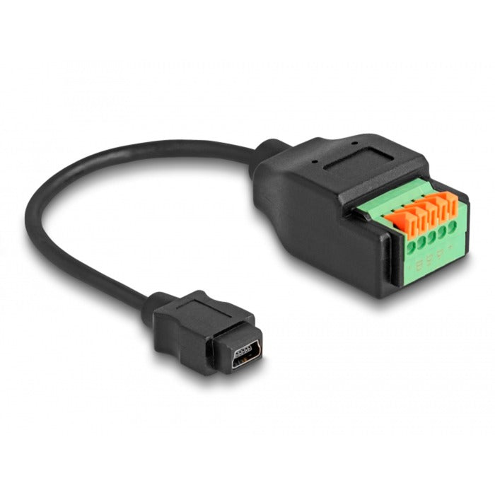 Adaptador de Delock USB 2.0, USB 2.0 Tipo Mini-B Hembra> 5 PI