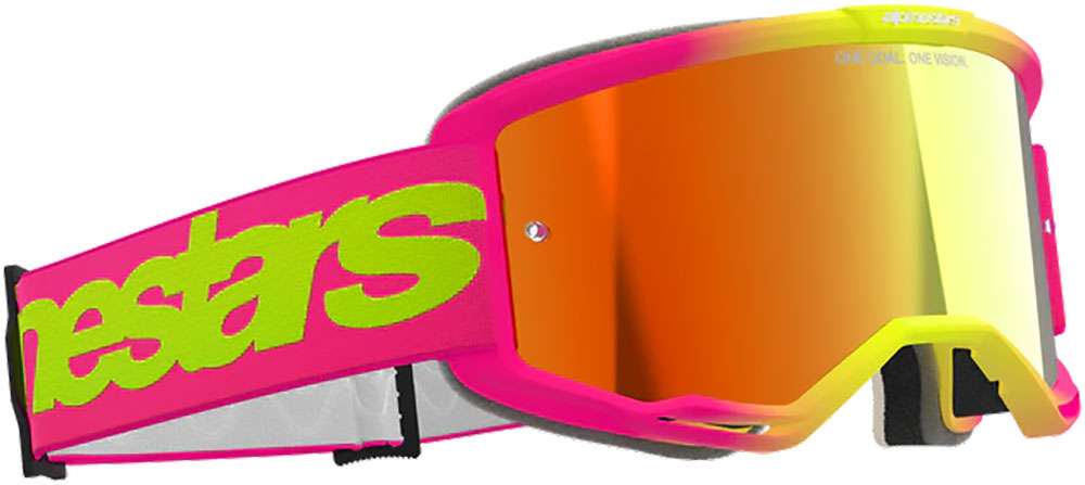 Alpinestars vision 5 wordmark (rosso specchio) - maschera da mtb