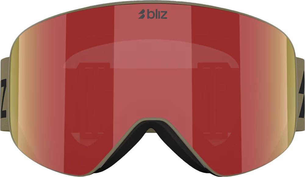 Maschera da sci multiuso Bliz flow brown w red