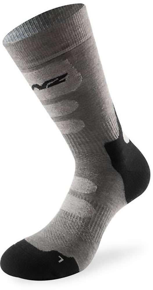 Lenz Calcetines de senderismo Trekking 8.0 lana merino antracita plata talla 35-38