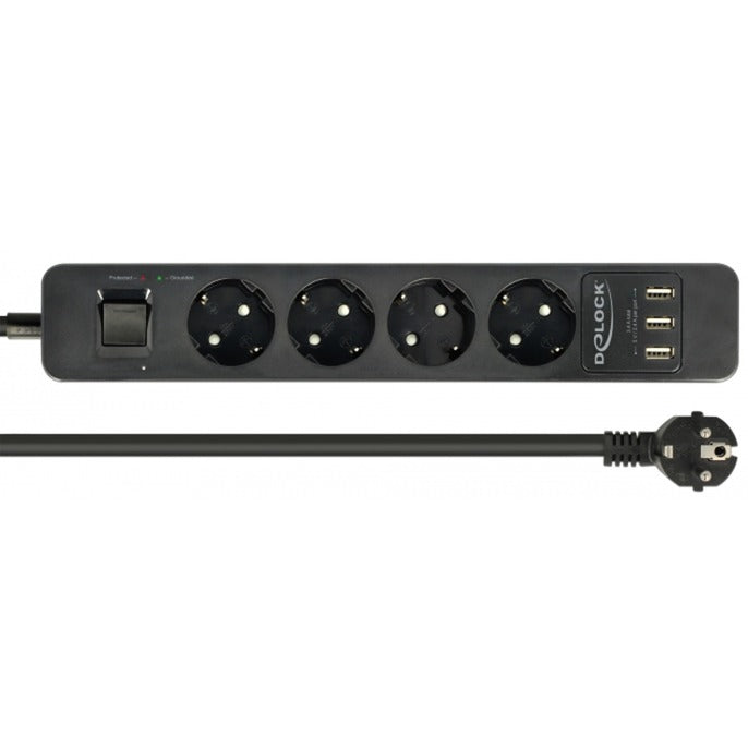Delock a 4 vie con porte USB