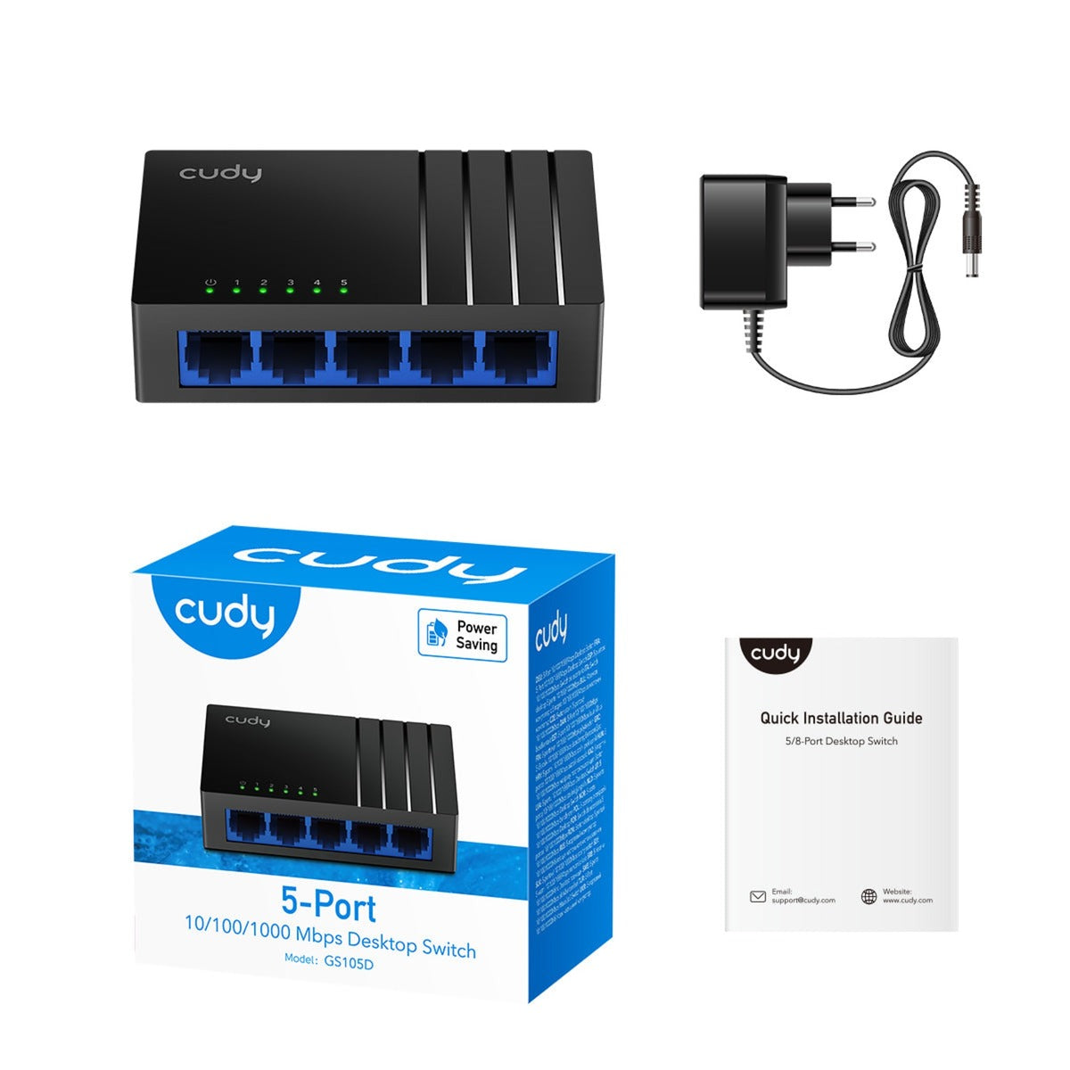 Switch desktop gigabit a 5 porte Cudy
