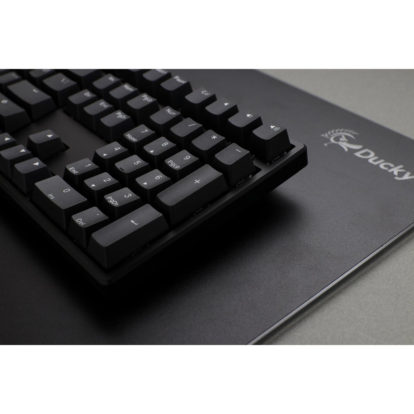 Ducky origin phantom black mechanisch toetsenbord (zwart, us lay-out (qwerty), cherry mx speed silver, 100%, hot swap, pbt double-shot keycaps)